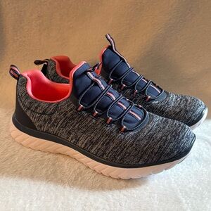 Athletic Works Navy  Women's Sneakers 7 Slip On New High Bungee Memory Foam